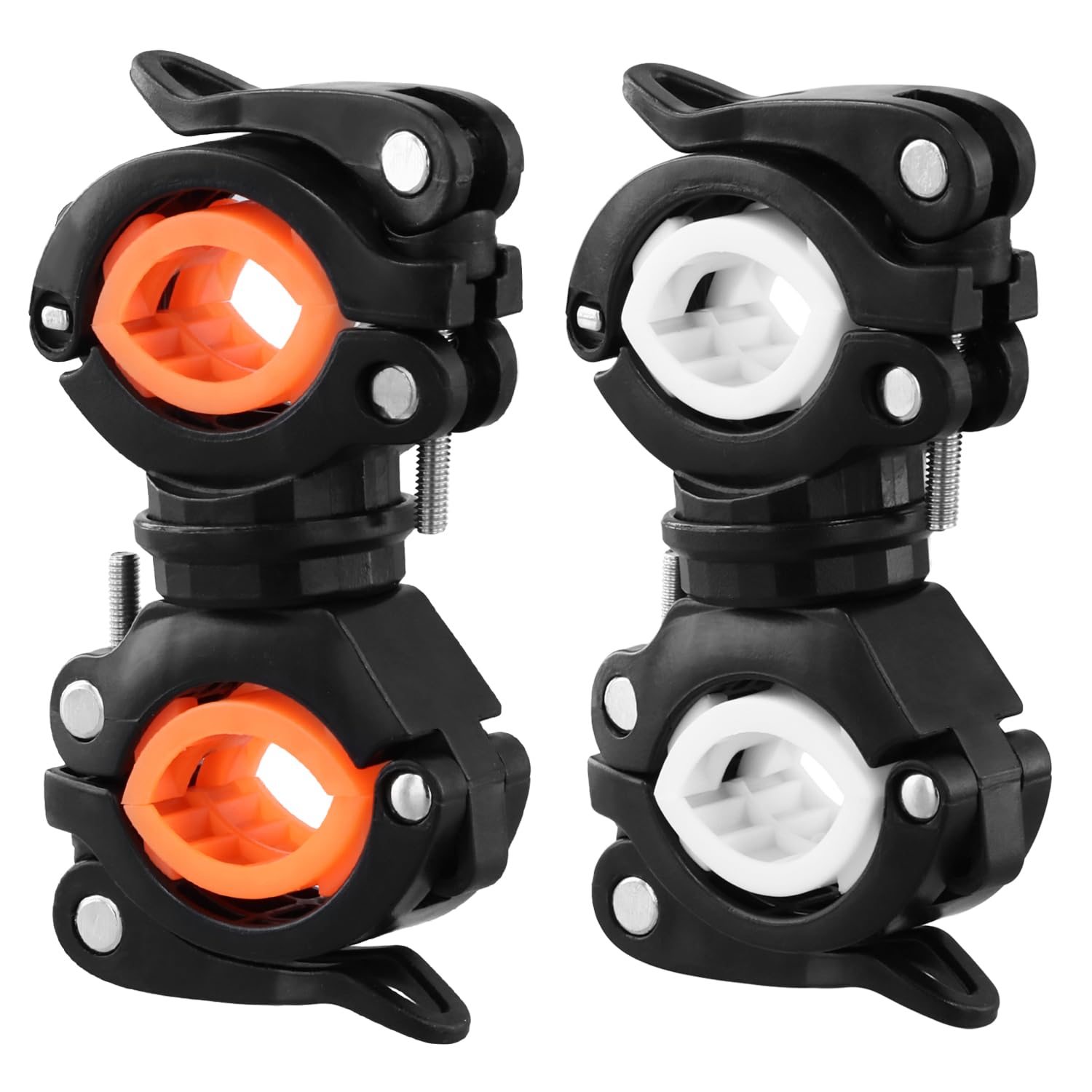 Support De Lampe Pour Vélo - Fixation Universelle Pour Lampe Torche LED, Couleur Noire, Neuf